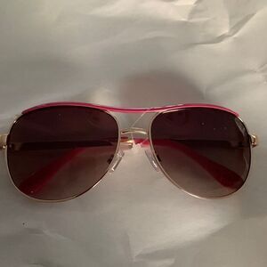 NWOT juicy couture pink and gold aviator sunglasses